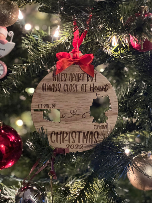 Long Distance Christmas 2022 Ornament|Military|Love at a distance